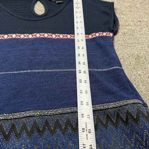 Desigual Shirt Women's Small Blue Glittery Embellished - Picture 5 of 7